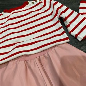 Forever 21 Girls Red and White Striped Sweater 11-12 years